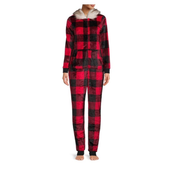 Secret Treasures Womens All In One Zip Front Suit With Hood Size Medium 8-10 New - Picture 4 of 5